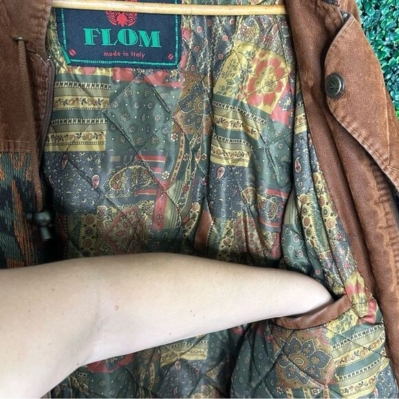 Vintage Brown Aztec Western Navajo Native Bomber Knit Jacket Sz L - Picture 7 of 14